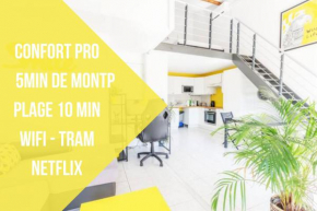 LE SMILE DUPLEX - LATTES, IDEAL PRO WIFI NETFLIX PROCHE PLAGE TRAM - CoHôteConciergerie La Grande Motte Montpellier, Lattes